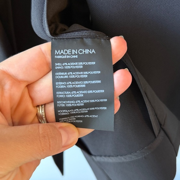 Club Monaco Women's Jowdie Double Breasted Tailored Black Blazer - Picture 9 of 10